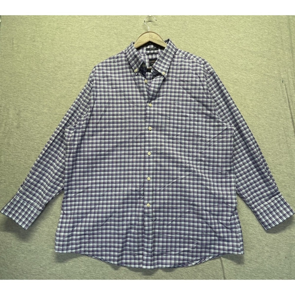 Dockers Battery Street Classic Fit Dress Shirt Mens XL 17-17.5 32-33 Multi Plaid